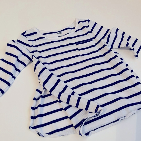 Old Navy Navy and White Striped Toddler Girls Top Size 4T - Picture 4 of 4